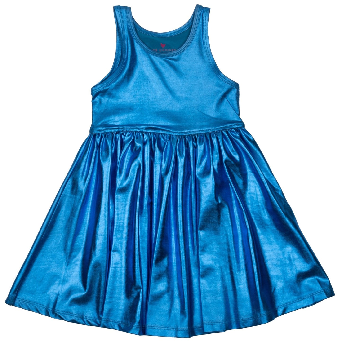 Pink Chicken Liza Lame Blue Dress