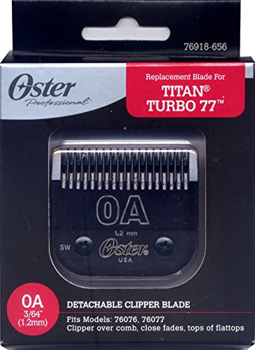 OSTER DETACHABLE METAL CLIPPER BLADE SIZE0A  076918-656-005 3/64" 1.2mm