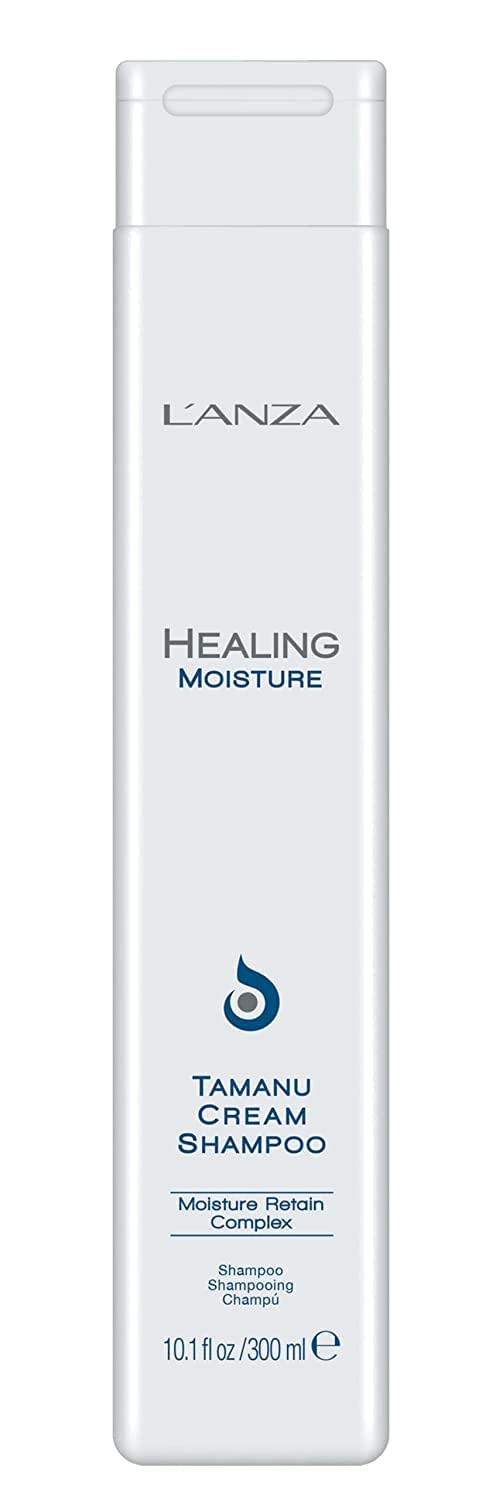 L'ANZA Healing Moisture Tamanu Cream Shampoo, Cleans, Moisturises and Refreshes Dry and Coarse Hair, Rich with Tahitian Tamanu Nut Oil, Sulfate-free, Paraben-free, Gluten-free Formula, Kids