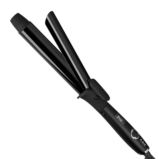 1 1/4 Inch Curling Iron with Clipped Tourmaline Ceramic Barrel Professional 1.25 Inch Hair Curler up to 450°F Dual Voltage for Traveling 60 Mins Auto Off Suit for Different Hairstyle  (1.25 Inch)