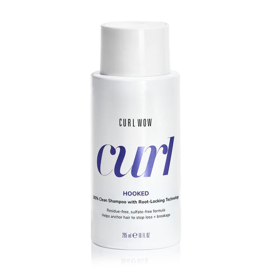 COLOR WOW Curl Wow Hooked 100% Clean Shampoo with Root-Locking Technology – Rich-lathering, sulfate-free formula leaves no residues + helps anchor hair to stop shedding