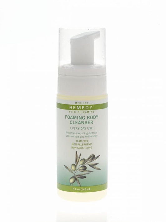 Medline Remedy Olivamine Foaming Body Cleanser: 5 OZ, 12 Count